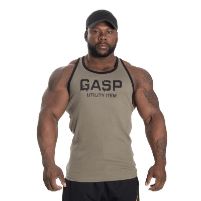 GASP Ribbed T-back - Washed Green