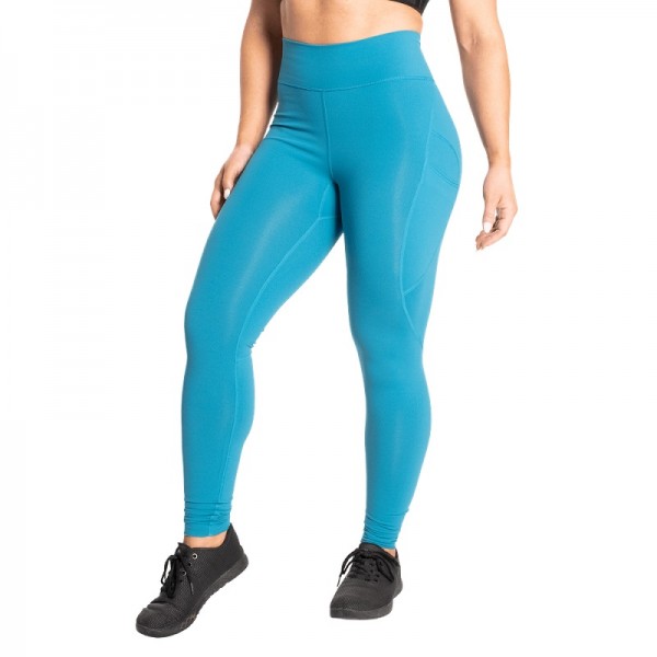 High Waist Sports tights - Dark turquoise - Ladies | H&M IN