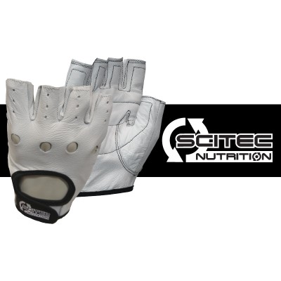 Scitec Weightlifting Gloves - White Style